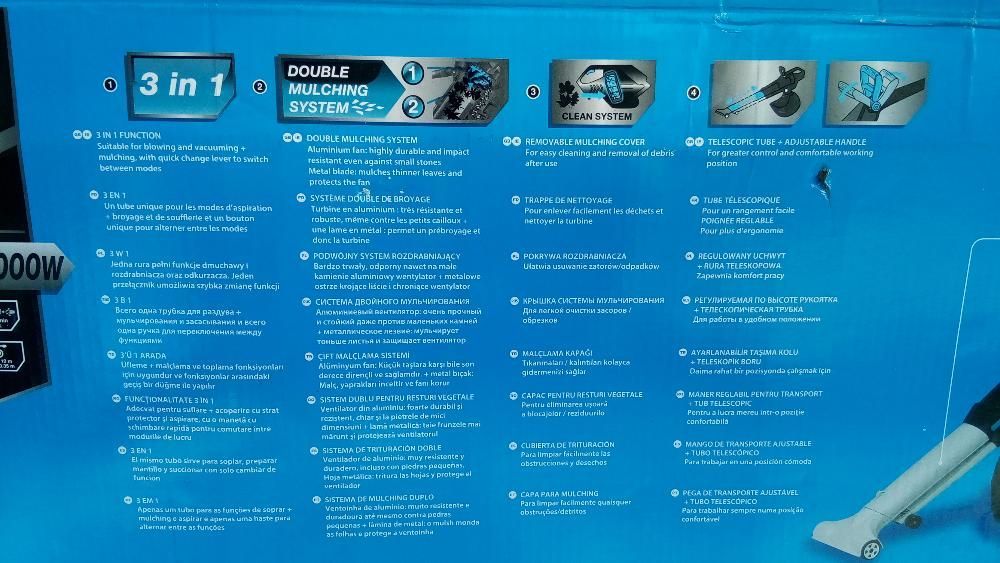 Odkurzacz do liści - dmuchawa MACALLISTER 3000 W mielenie Polecam!!!