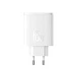 Ładowarka GaN Baseus Cube Pro 65W 2x USB-C USB-A - biała
