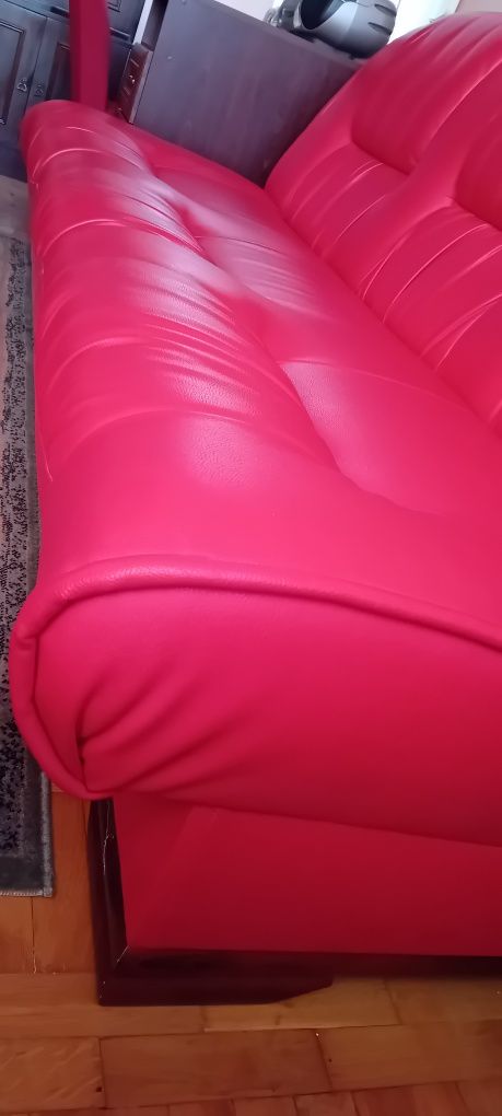 Komplet wypoczynkowy z naturalnej skóry.