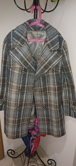 ciepły plaszczyk r. S w kratę