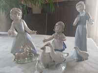 Trzy porcelanowe figurki