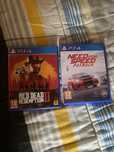 Jogos PS4 - RDR 2 e NFS Payback