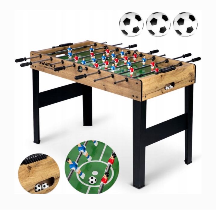 PIŁKARZYKI STÓŁ DO PIŁKARZYKÓW 115x60 duży na nogach stabilny