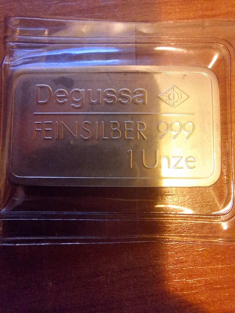 1 Onça Degussa Feinsilber 999