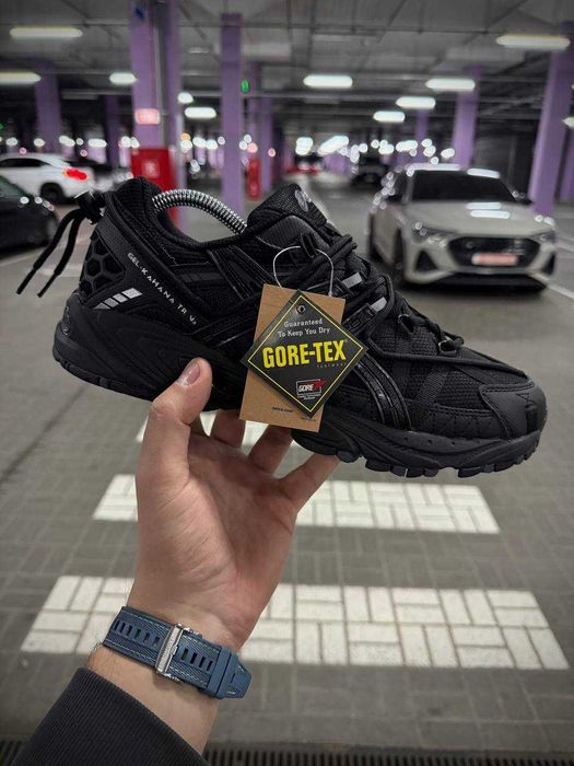 Термо кросівки чоловічі Asics Gel Kahana TR V2 Waterproof (чорні)