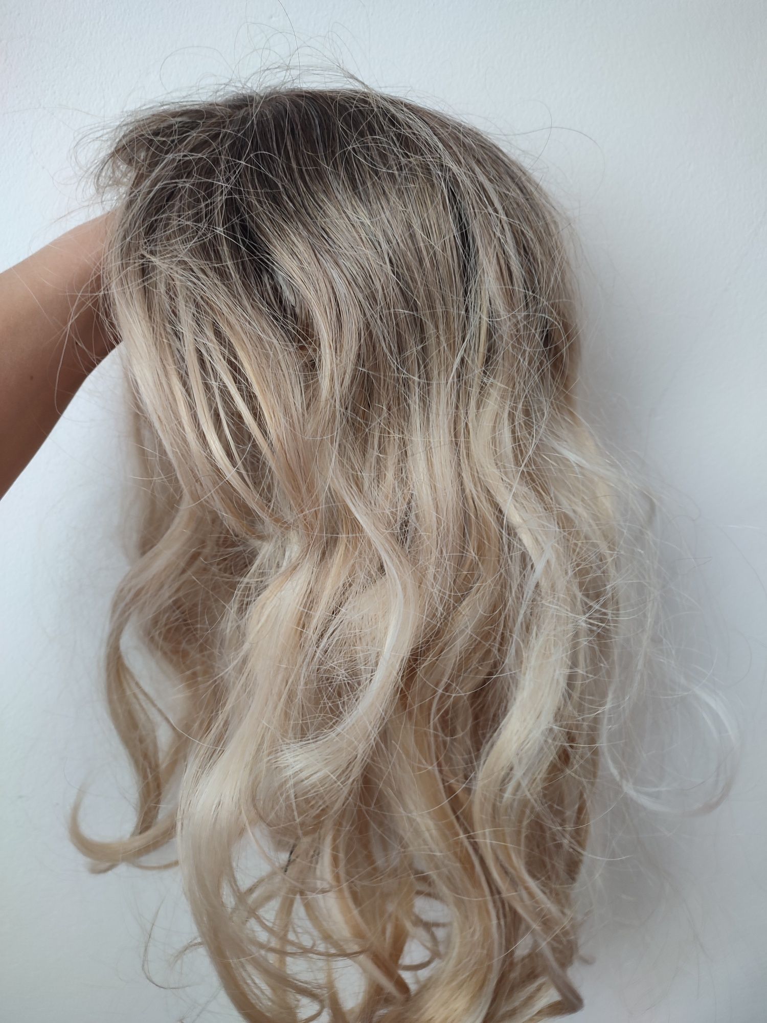 Topper włosy blond 45 cm jak naturalne