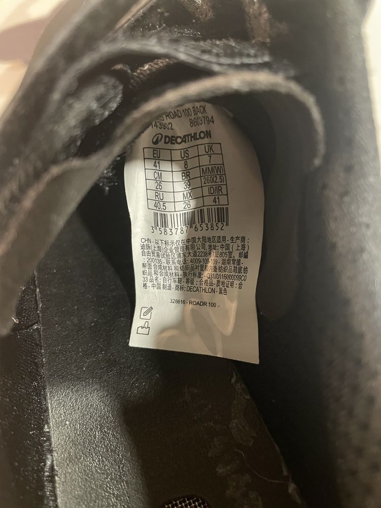Sapatos ciclismo Van Rysel Road 100 preto