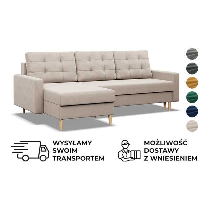 Narożnik z Funkcja Spania Blank 7 kolorów WYSYŁKA CAŁA POLSKA