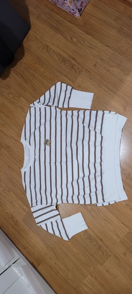 Bluzka w paski bluza Megi collection oversize L/ XL