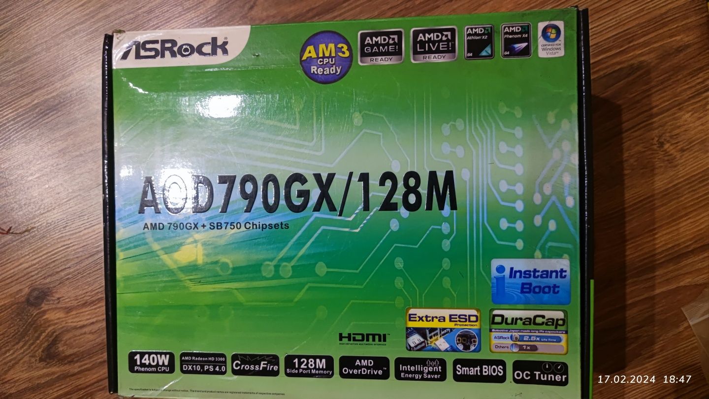 Płyta główna ASRock AOD790gx/128m+ procesor AMD Phenom X4 840