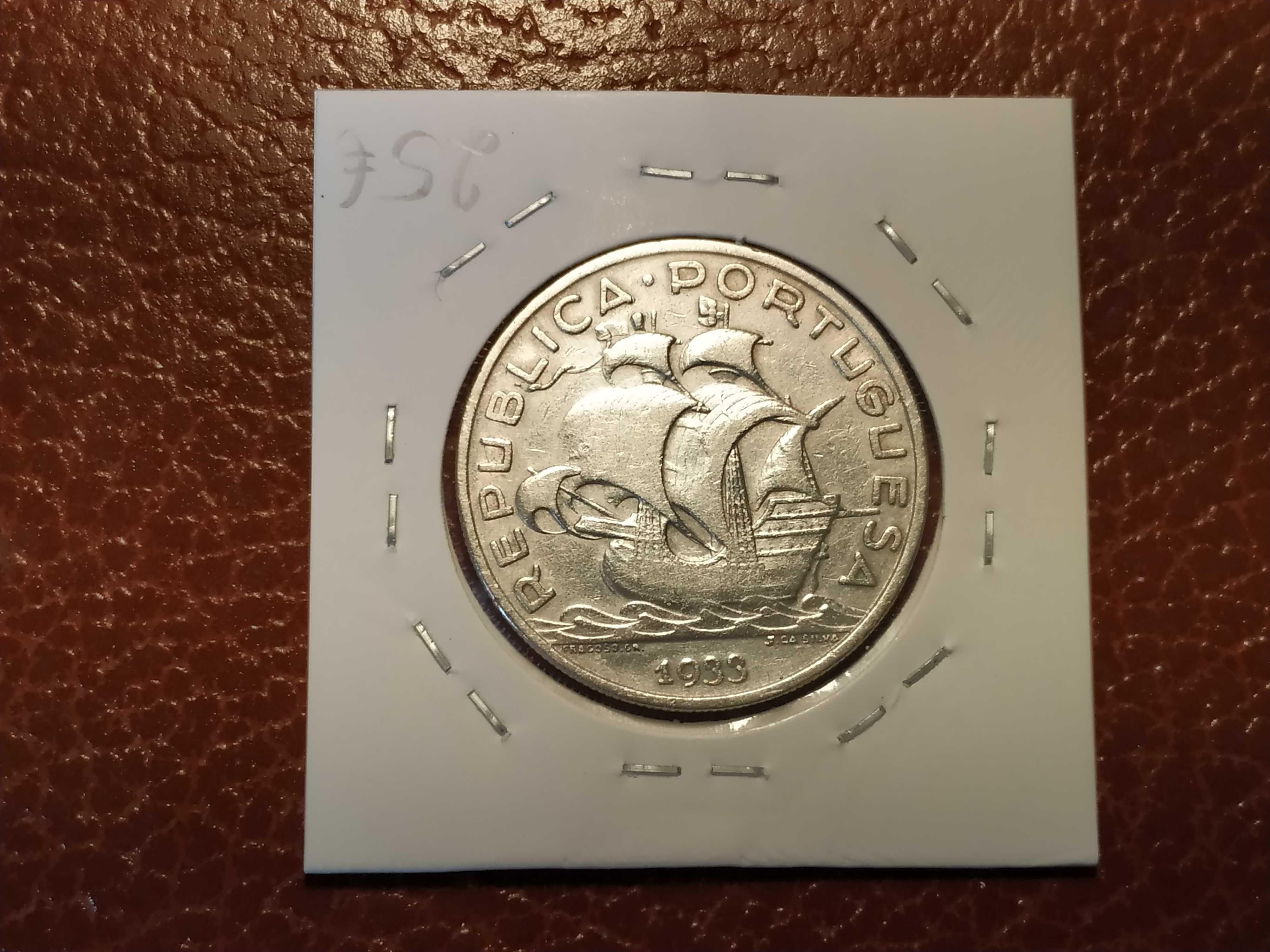 Portugal - moeda em prata de 10 escudos de 1933