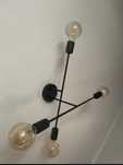Stylowa czarna lampa sufitowa