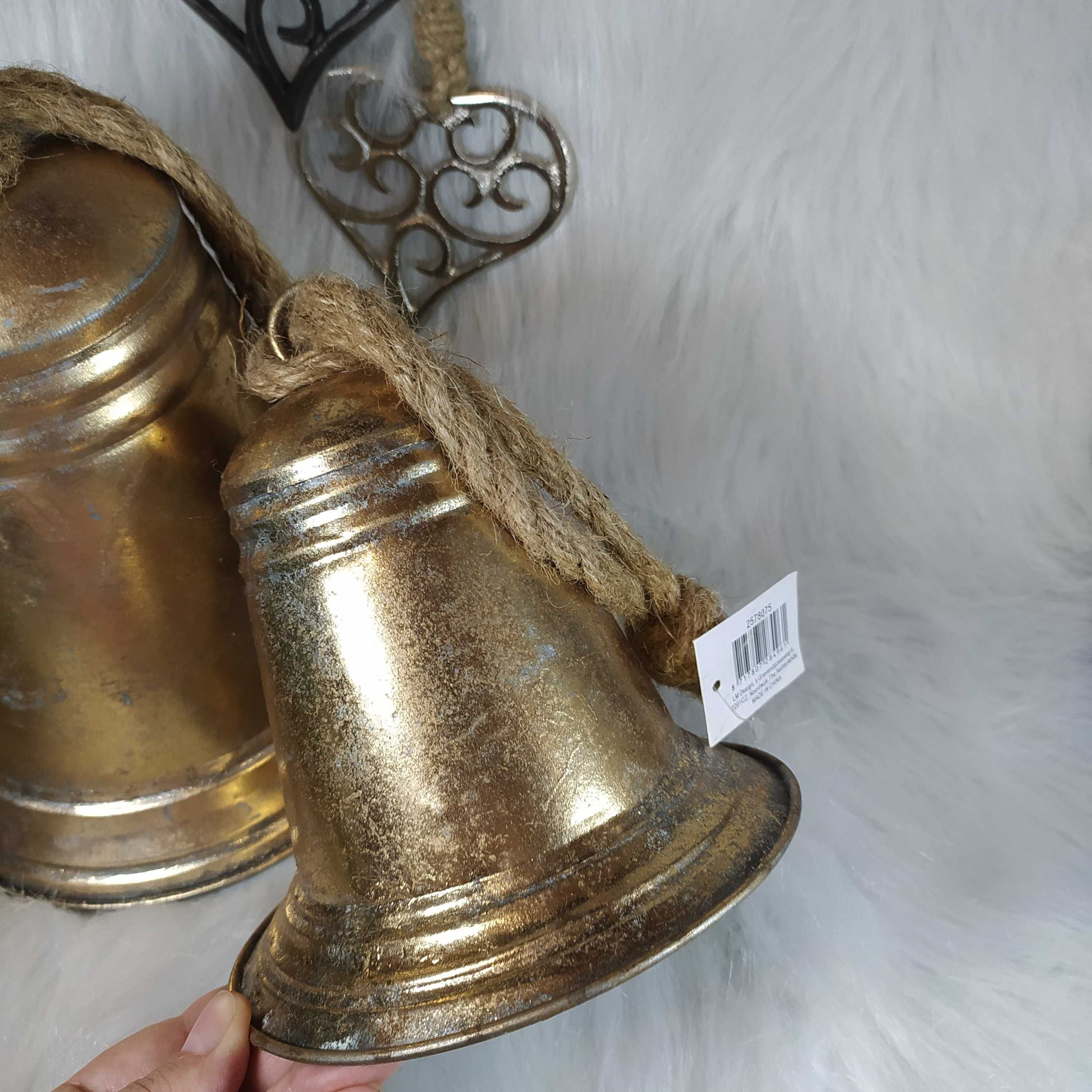 Золотий колокол дзвоник дзвіночок декор рінда різдвяна декорація