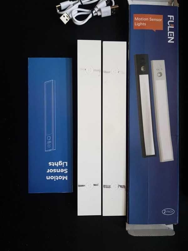 Lampki LED Fulen z czujnikiem ruchu – 2 sztuki, bezprzewodowe, USB