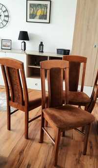 Krzesła stylowe brązowe, solidne