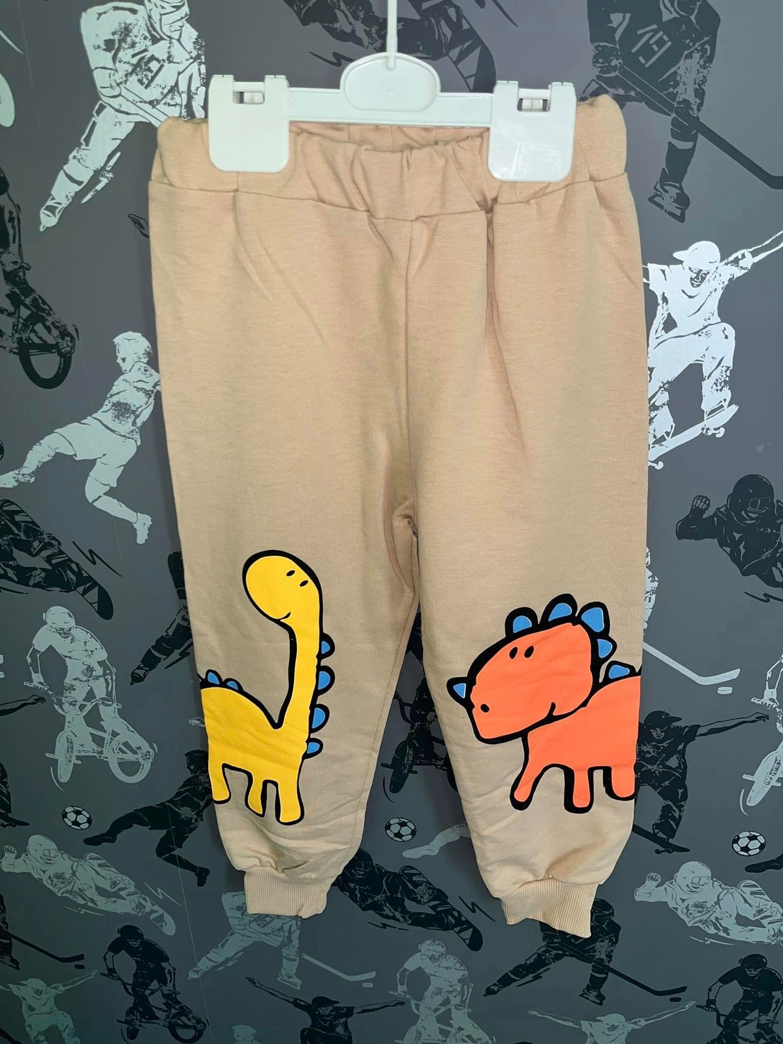 Komplet dresowy z dinozaurami : bluza + spodnie