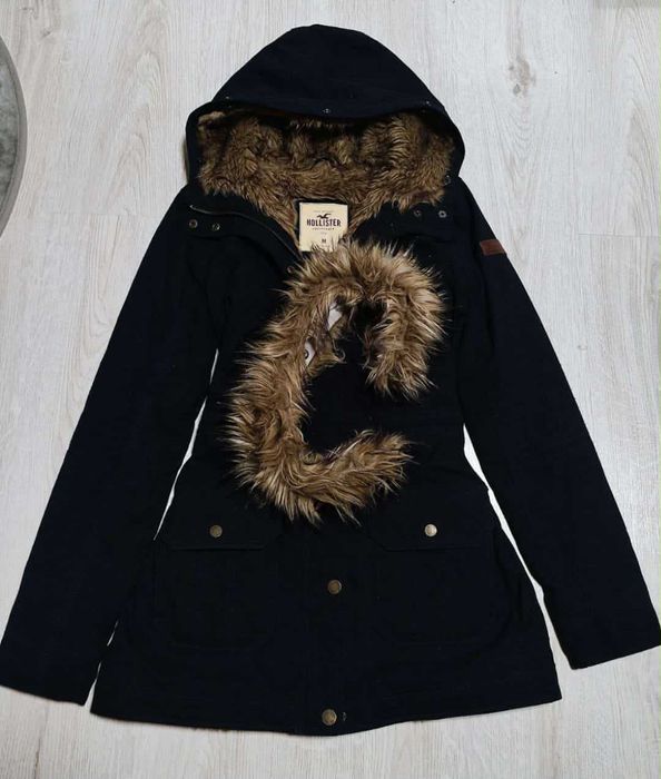 kurtka damska z futrem hollister roz. M