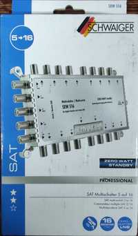 Schwaiger SEW516 Multiprzełącznik SAT 5/16 wejściowy