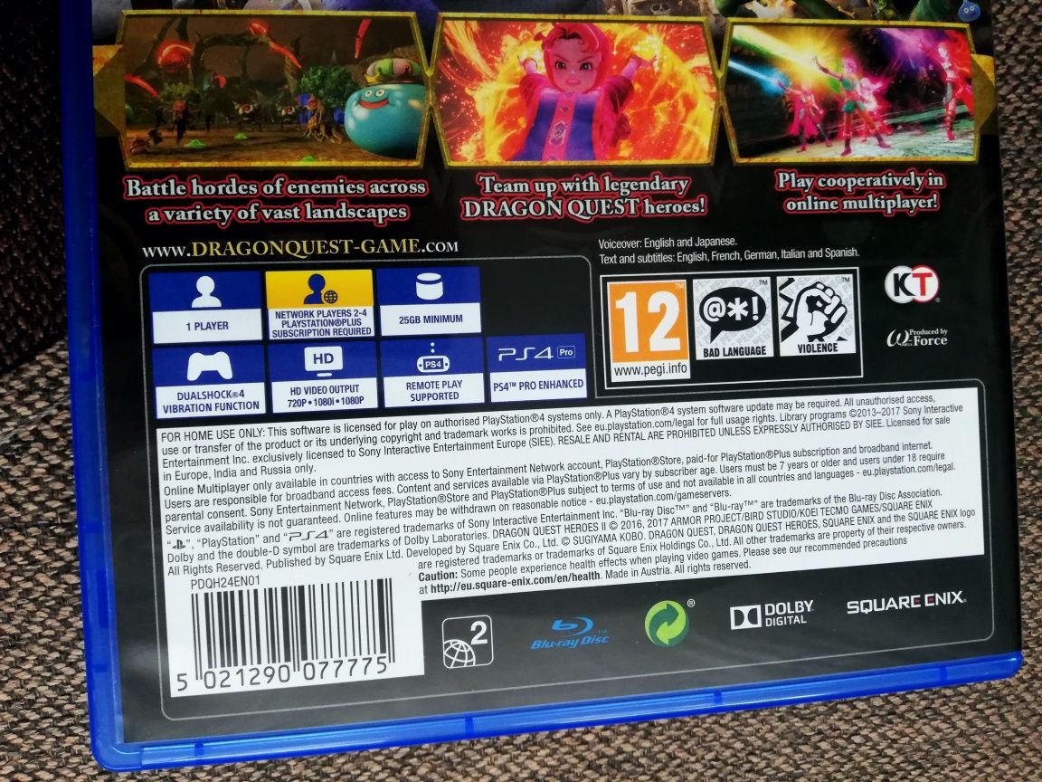 DRAGON QUEST HEROES II PS4 PlayStation 5 DQ Heros 2 SquareEnix