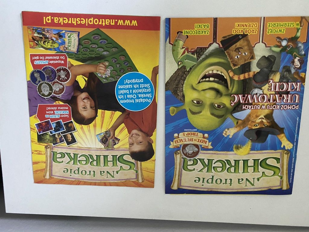 Mega kolekcja Shrek album na naklejki gazety Na tropie Shreka