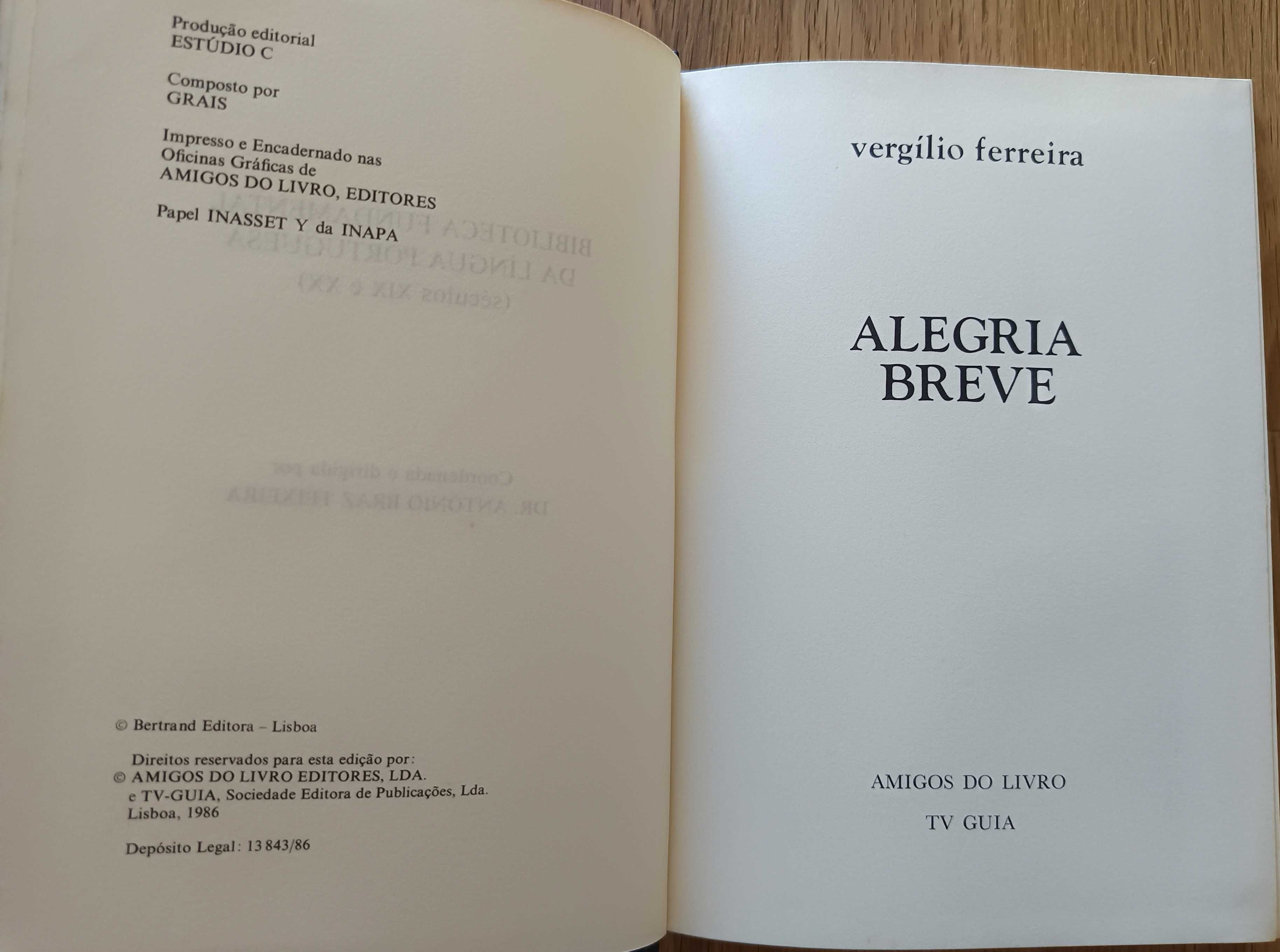 Alegria Breve - Vergílio Ferreira
