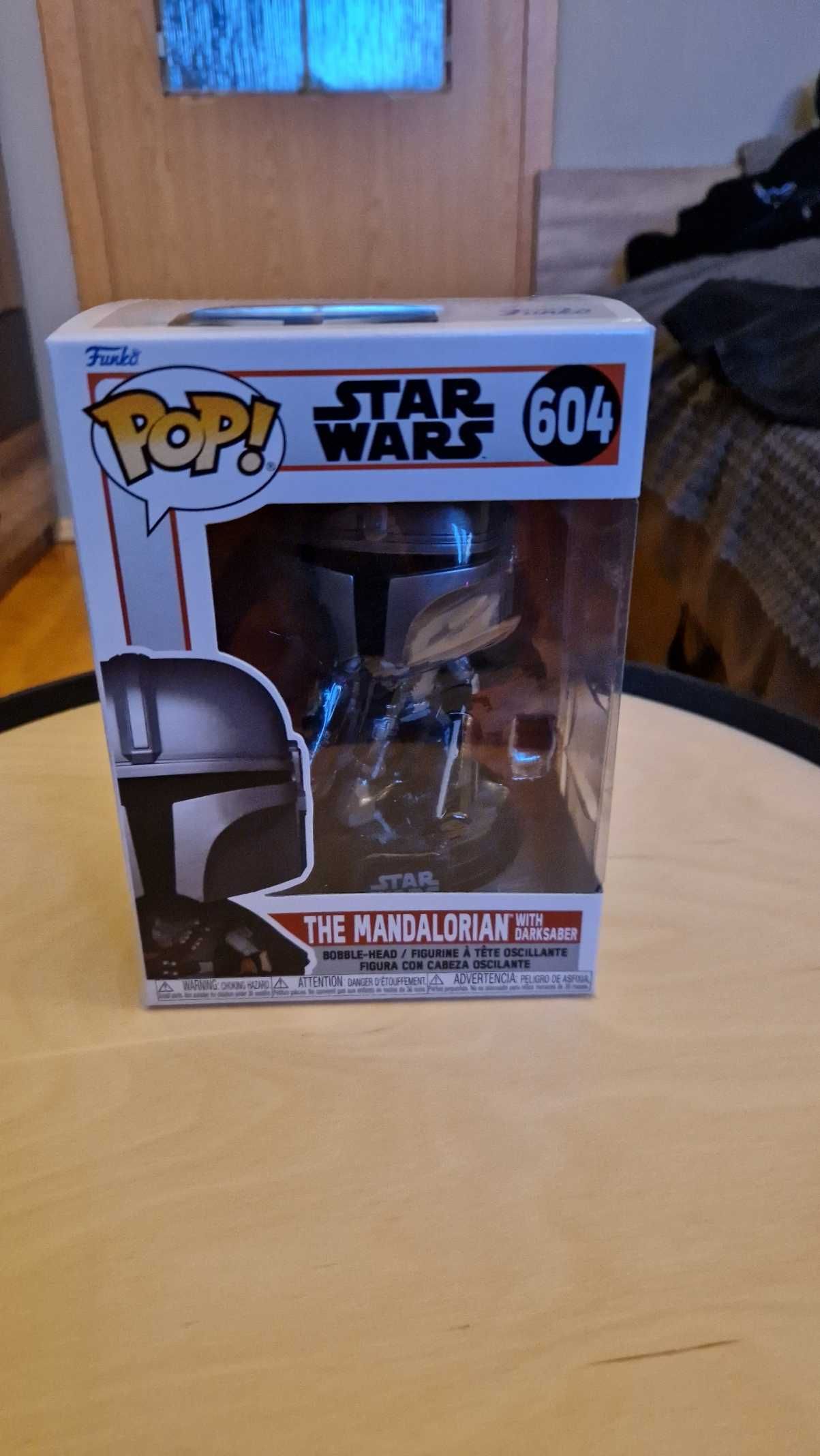 Funko Pop The Mandalorian With Darksaber 604