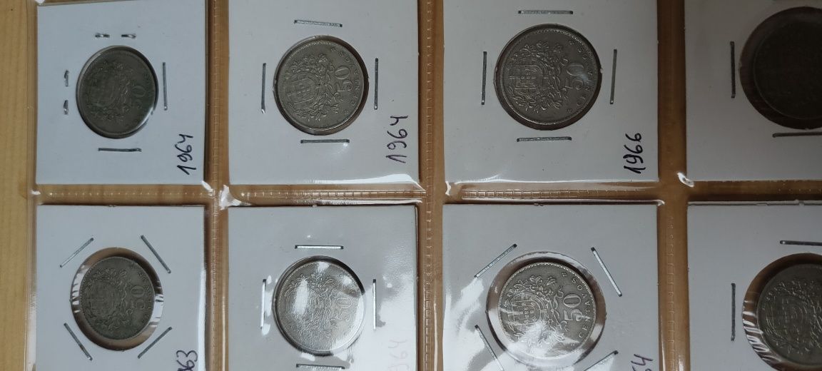 Moedas de 50 centavos anos de 1963 a 1967