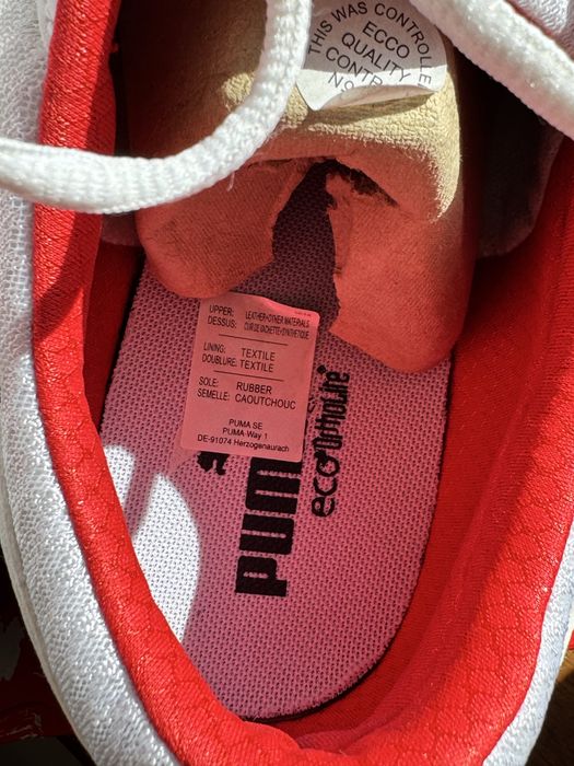 Puma кроссовки кожаные белые