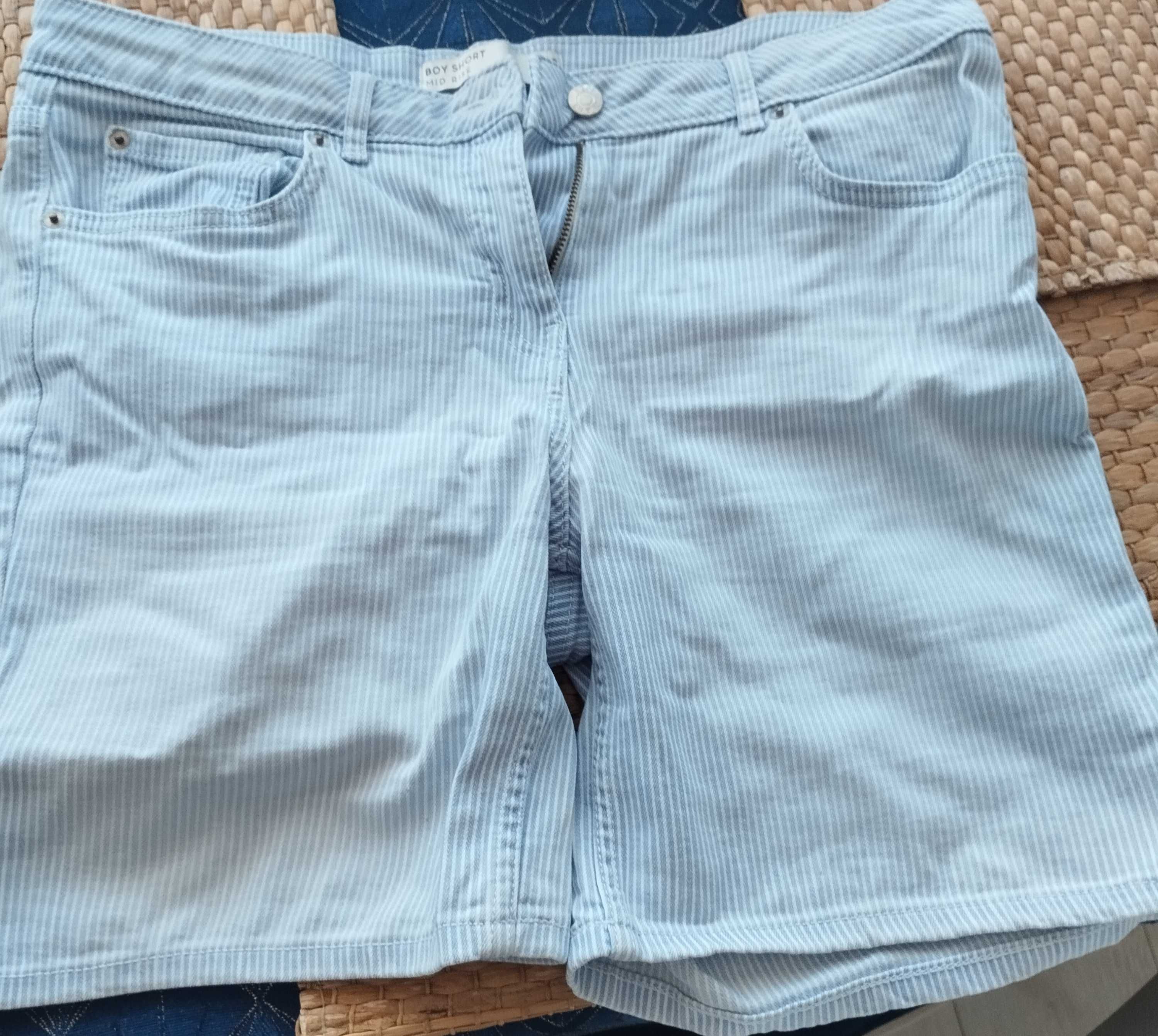 Krótkie spodnie rozm.40 niebieskie