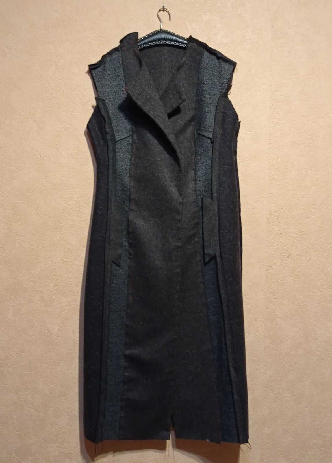 Недошитое женское пальто для швеи, 100% шерсть, альпака (Италия).