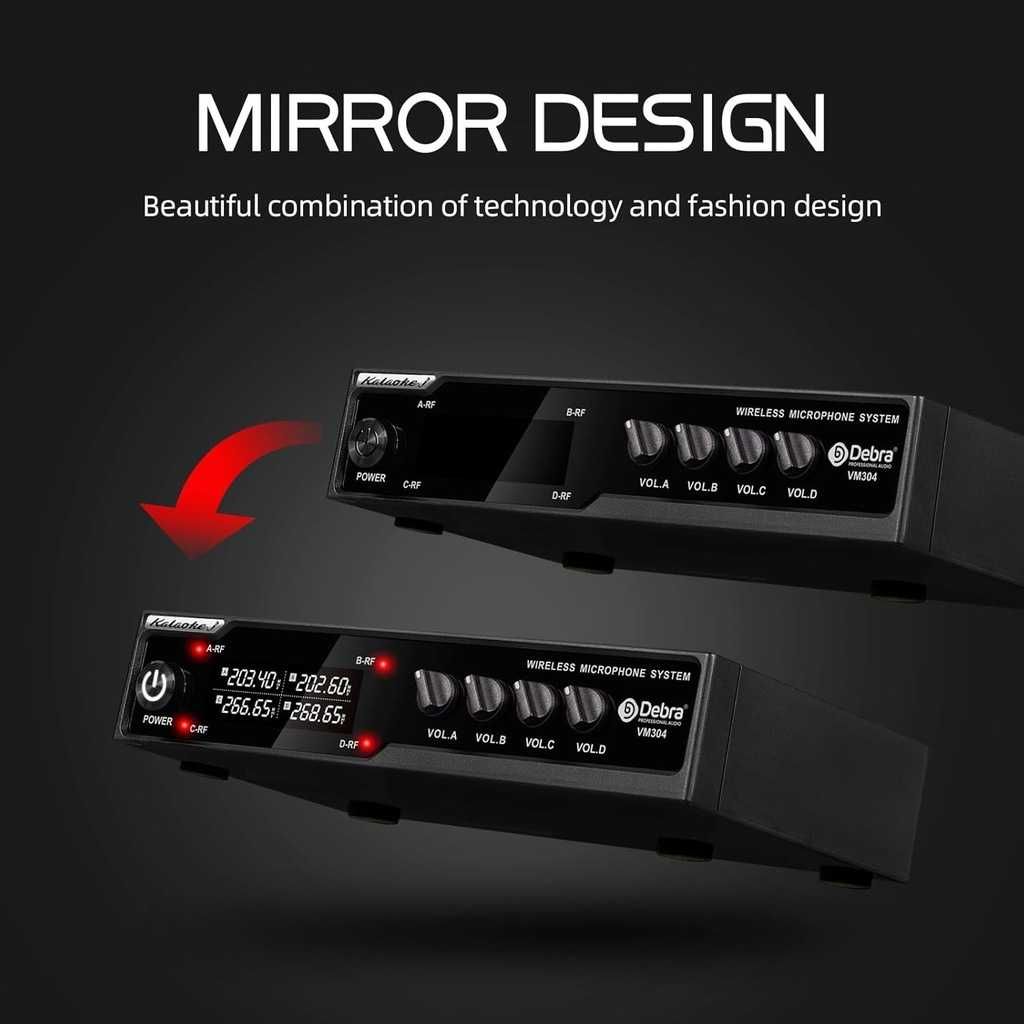 Debra Audio VM304 VHF 4-kanałowy bezprzewodowy system mikrofonowy