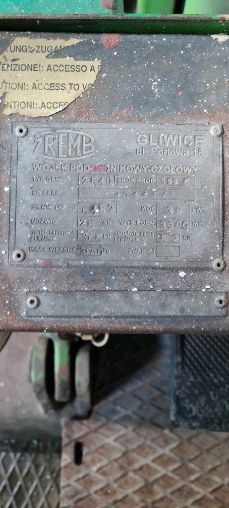 Wózek widłowy Zremb GPW 2510