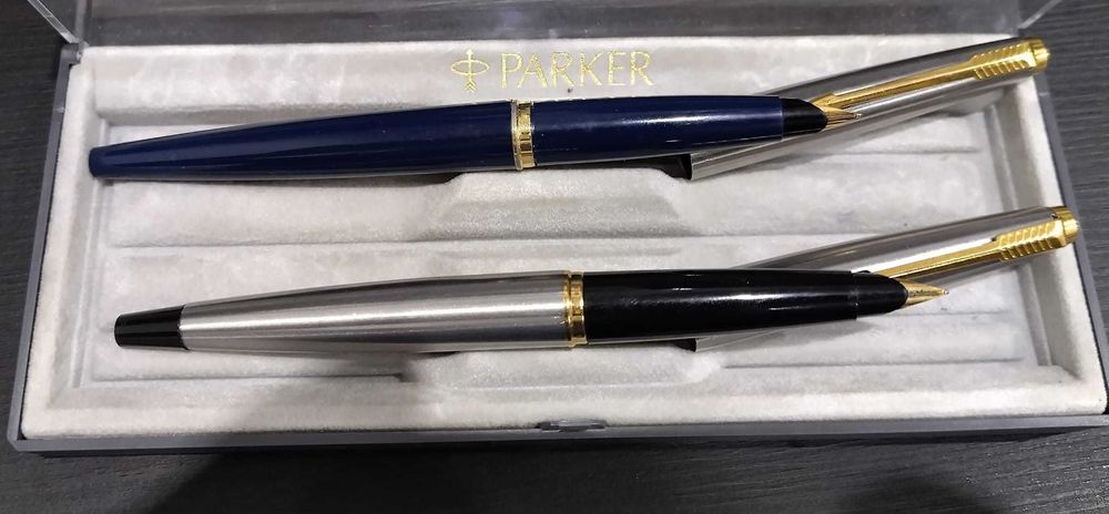 Parker 45 Flighter Deluxe Gold tassie + Parker 45 GT