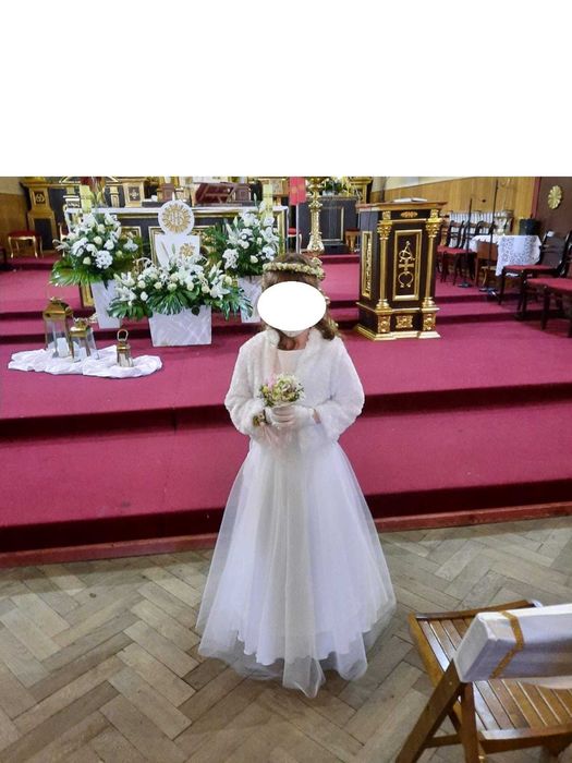 Sukienka  komunijna bolerko, torebka,buty komplet stan IDEALNY