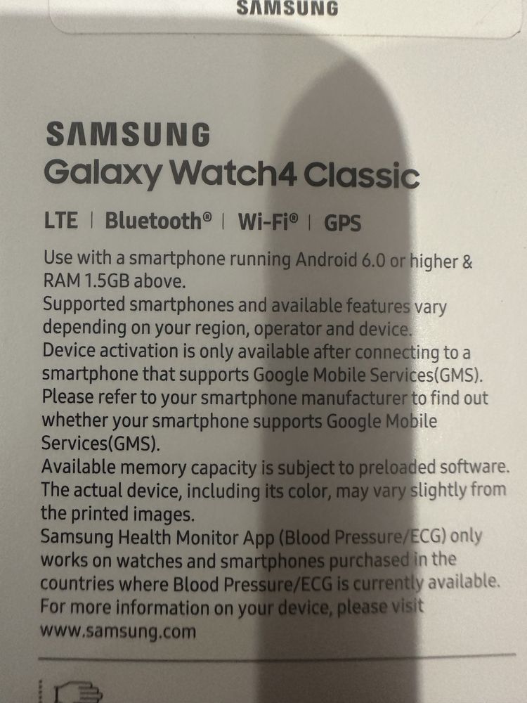 Samsung Smart Watch 4  46mm Classic LTE/BLUETOOTH/WI-FI/GPS/e-sim