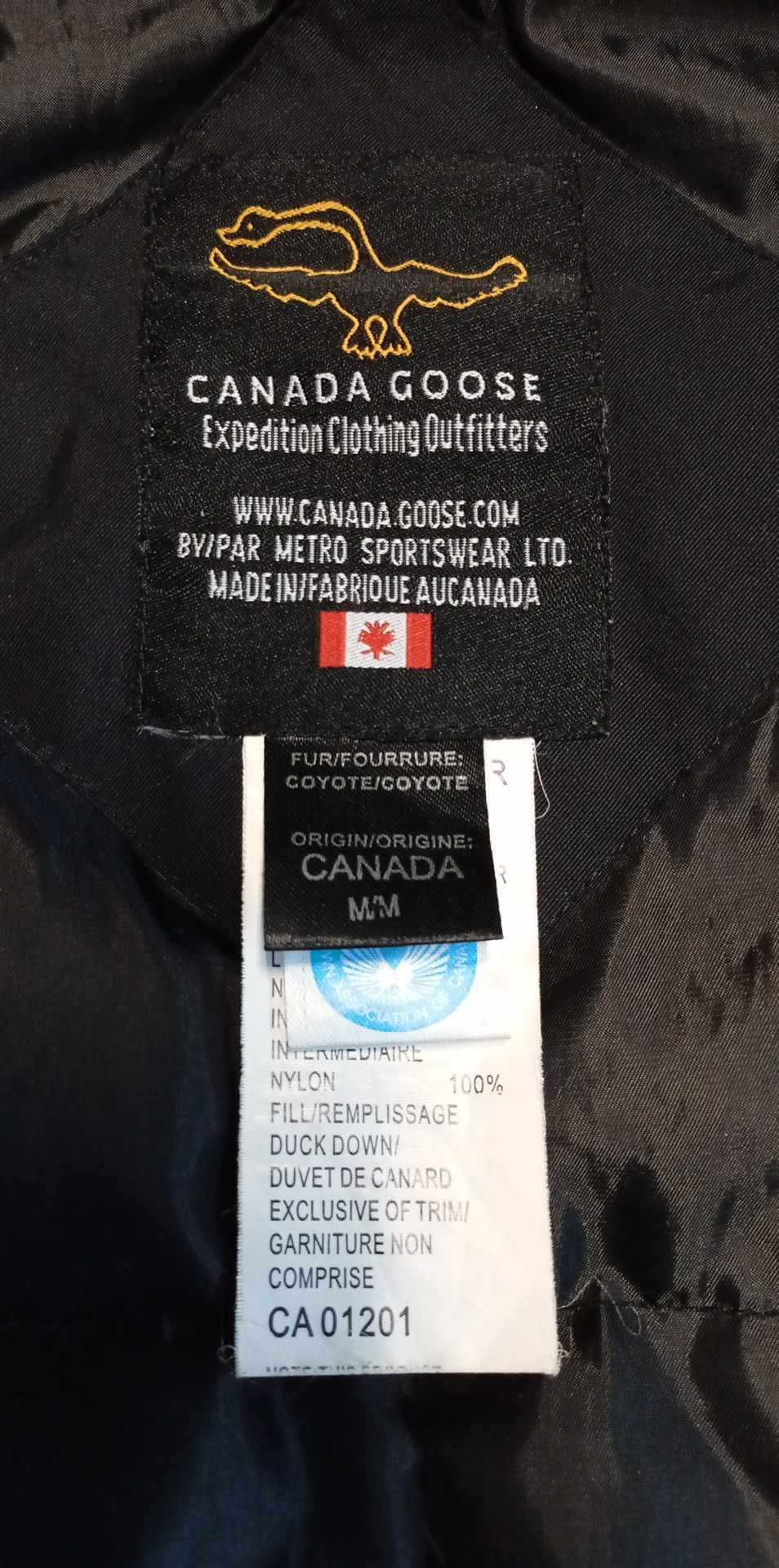 Zimowa Kurtka Canada Goose r.M Kaczy Puch / Kaptur Futro