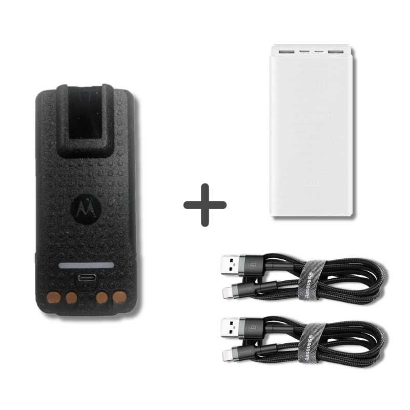 Батарея для рацій Motorola 3000 mAh type-c+Xiaomi Power Bank+2 кабелі