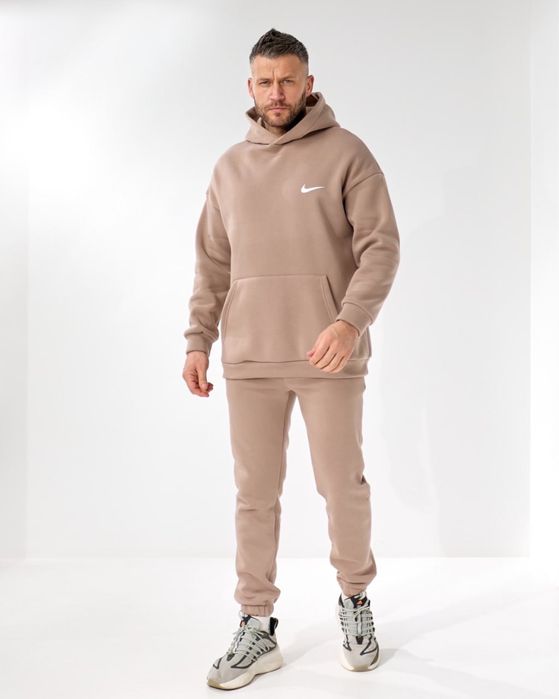 Чоловічий зимовий костюм NIKE 48-54 чорний худі і штани кофта джогери