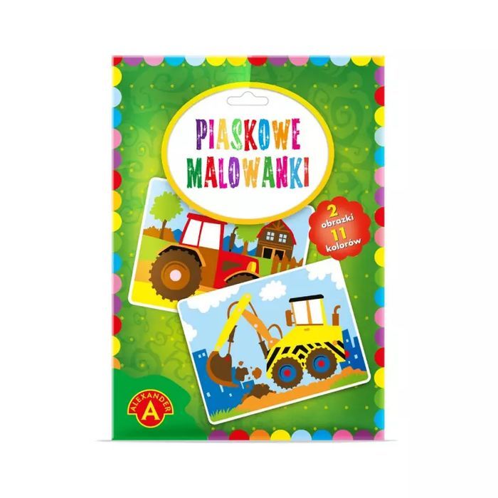 Piaskowe malowanki. Koparka i traktor. Alexander. Nowy Produkt
