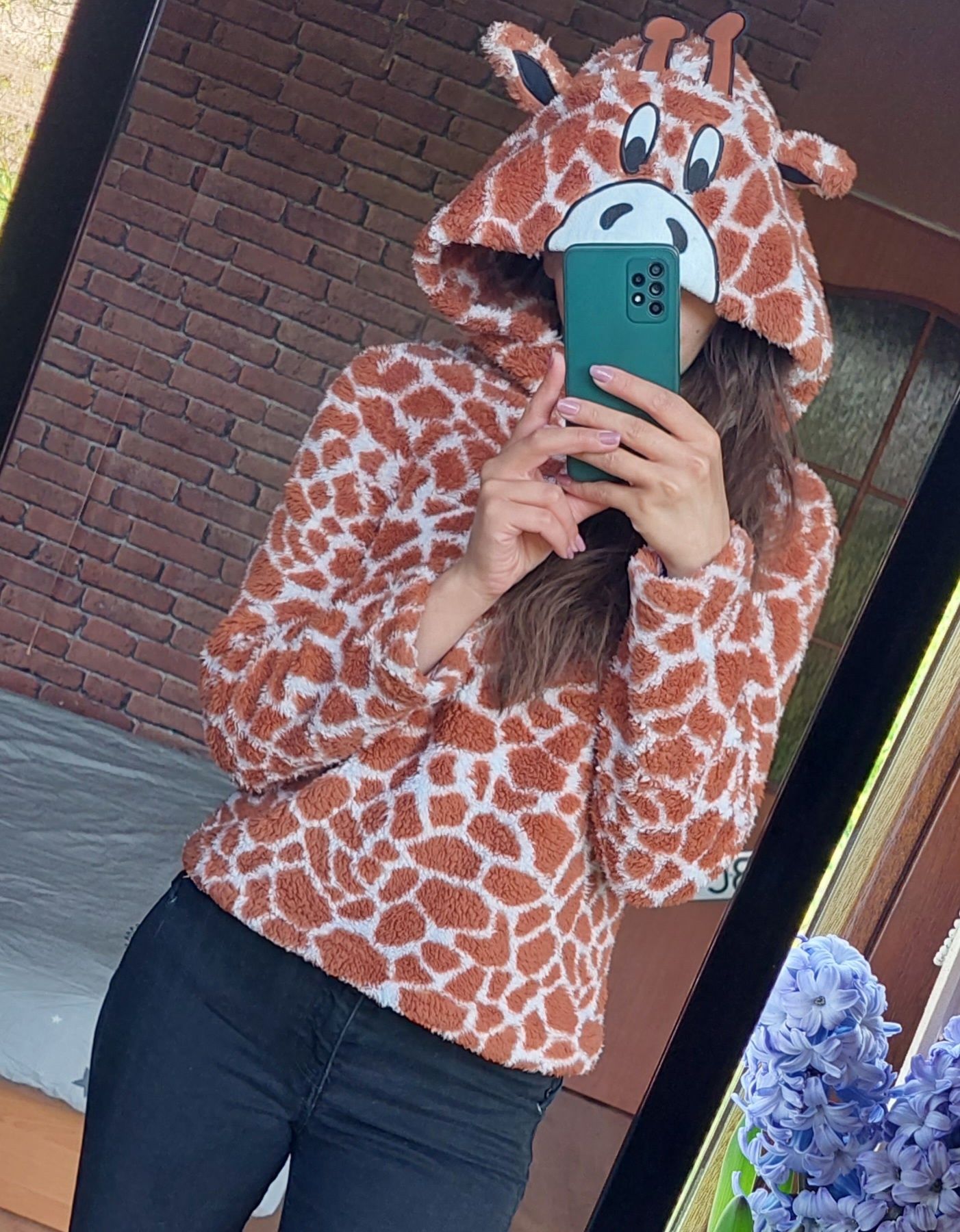 Słodka bluza żyrafka, ciepły polarek, urocza bluza sweterek żyrafa miś