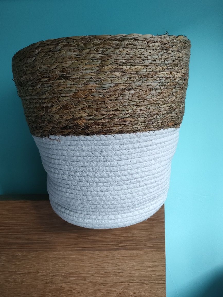 Cesto grande de  Seagrass natural  e corda