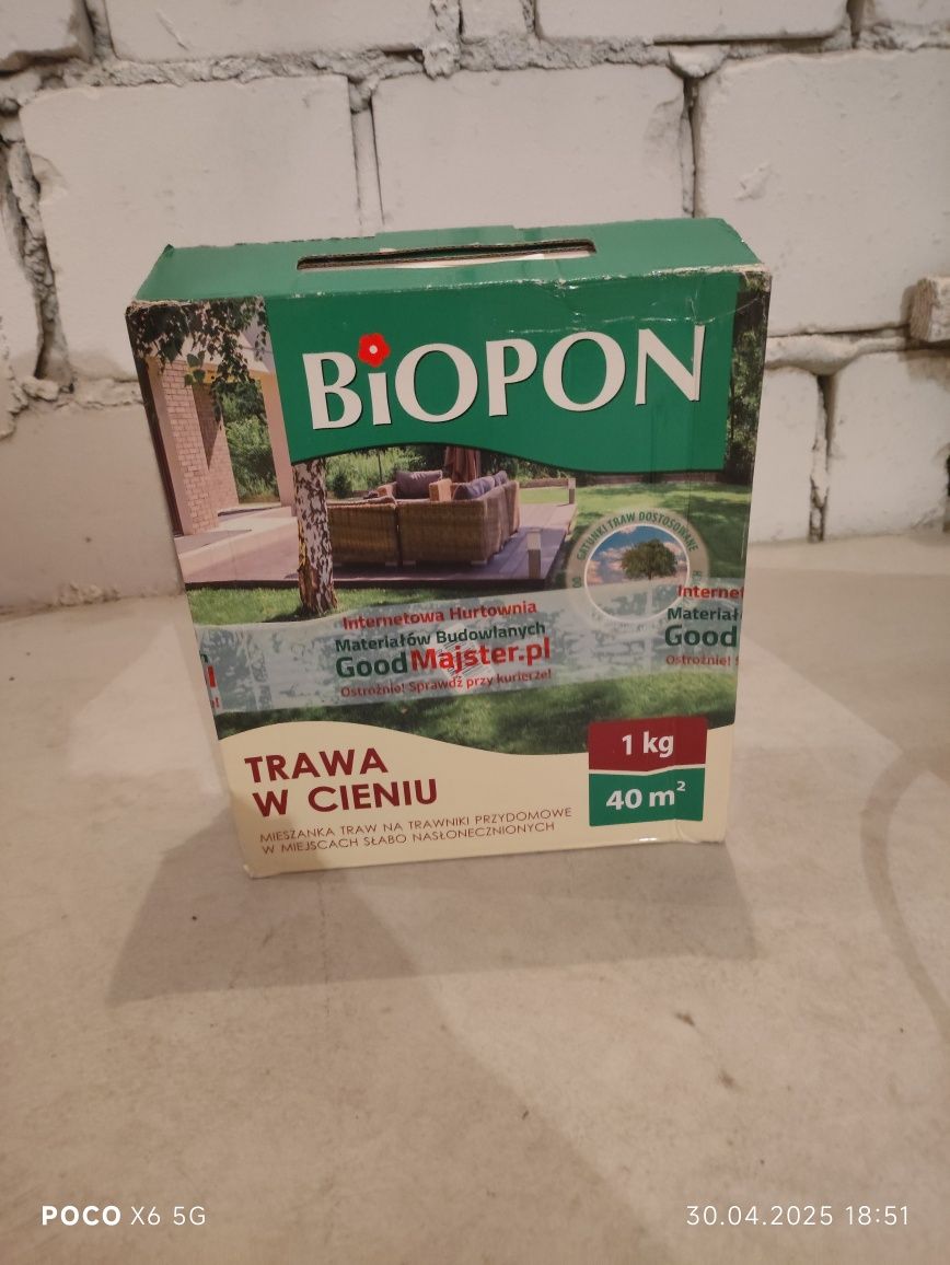 Zestaw nawóz do trawnika 10kg, trawa w cieniu i łąka kwietna 1 kg