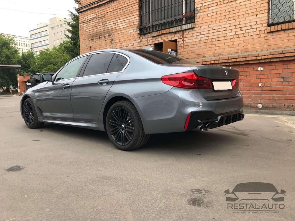 Диффузор заднего бампера BMW 5 G30 в стиле M5 F90