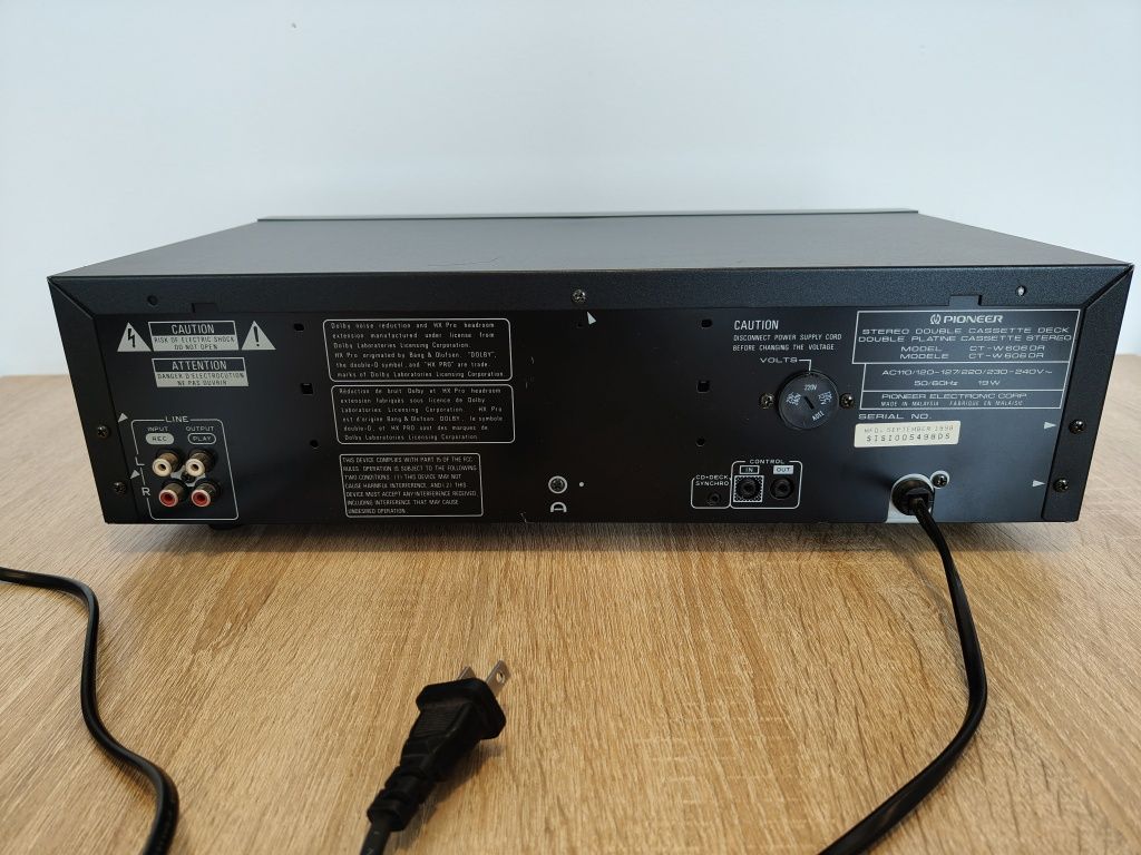 Magnetofon dwu kasetowy PIONEER CT-W606DR