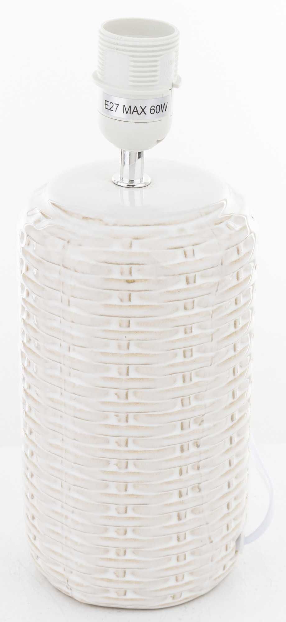 Lampa stołowa ceramiczna lampka nocna boho ceramika jak pleciona