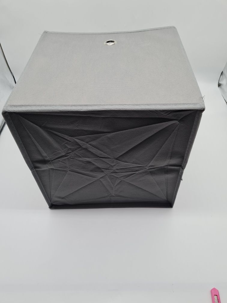 PUDEŁKO DO regału Cube szare ORGANIZER z tkaniny