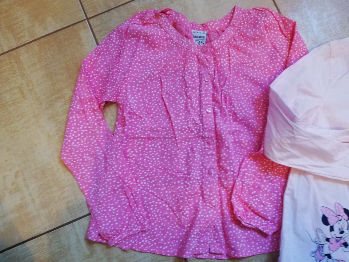 JAK NOWA koszula Daisy Minnie Myszka różowa w kropki 2 szt. SUPER