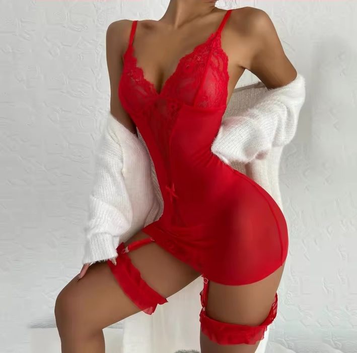 Эротический сексуальный пеньюар гартер подвязки