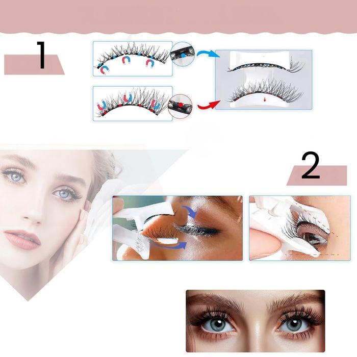 Rzęsy Magnetyczne 3D  Wielokrotnego Użytku, Naturalny Efekt,