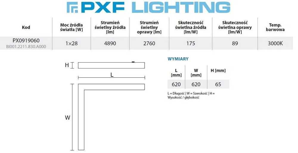 Oprawa car detailing VIP Corner LED 31W 3000K OPAL